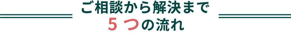 ご相談から解決まで５つの流れ
